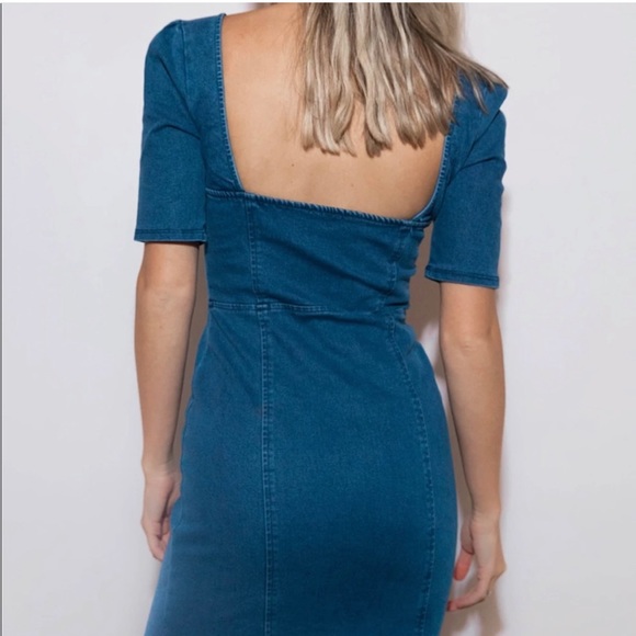 Kittenish Capri Corset Denim Jean Dress Medium - Picture 4 of 13